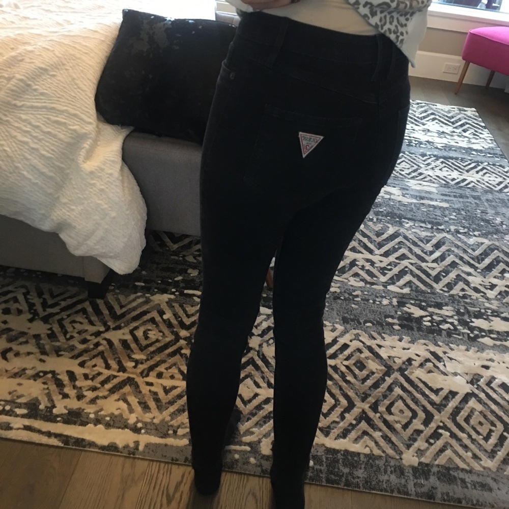 HIGH waist VINTAGE logo skinny stretch jeans